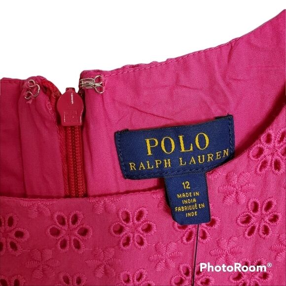 POLO Ralph‎ Lauren Eyelet Dress Size 12 - Picture 6 of 14